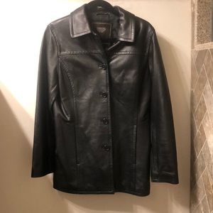 Womens coach leather jacket